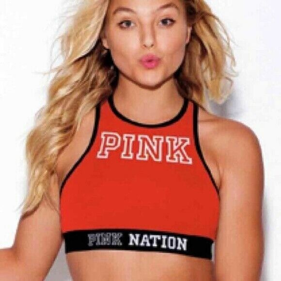 Victoria's Secret Reverse Racerback Top Bralette Bra S (AA-C) Red - Picture 2 of 6